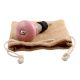 Pink Black Crackle Ceramic Wine Stopper 